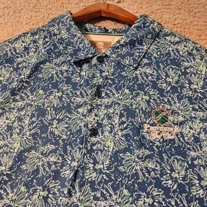 Ahead Performance Mens SIze XL Blue Floral Providence Golf Club Polo Shirt SS